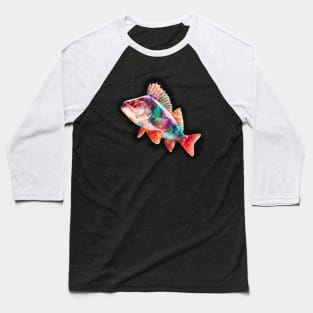 Colorful Cute Perch Fish Baseball T-Shirt